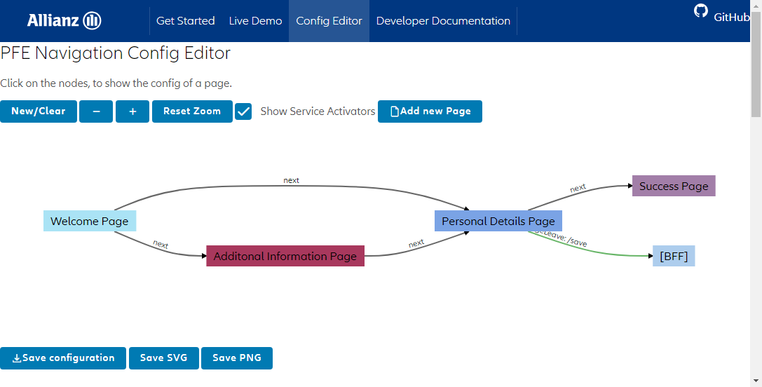 service activators in editor